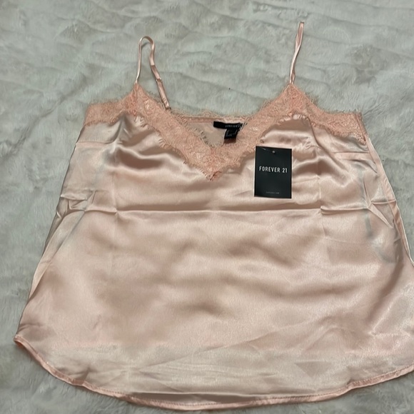 🎊Satin Eyelash Lace-Trim Cami🎊 - Picture 1 of 1